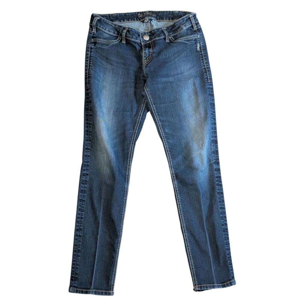 Silver Jeans Co. Suki Legging Jeans Women's W30/L29 Dark Wash Mid Rise Skinny